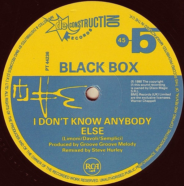 Black Box - Blackboxedtotalmix (12") Vinyl Record label 2