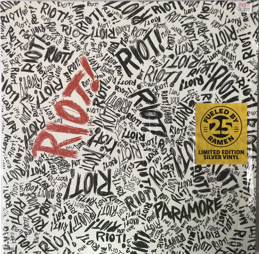 Paramore - Riot! (25th Anniv. LP Silver Vinyl Record) front