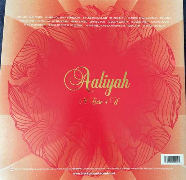 Aaliyah - I Care 4 U (Gatefold 2LP Vinyl Record) rear