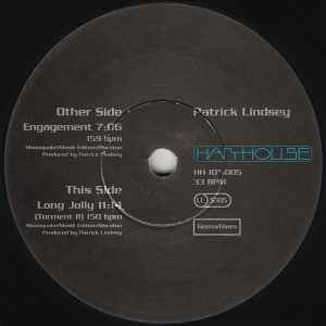 Patrick Lindsey - Engagement (10") Vinyl Record (Harthouse) label 1