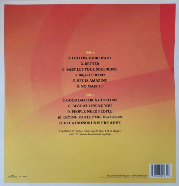 Michael Franti and Spearhead – Follow Your Heart (Vinyl LP) rear