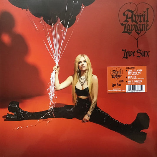 Avril Lavigne – Love Sux (Ltd. Translucent Red Vinyl LP) cover