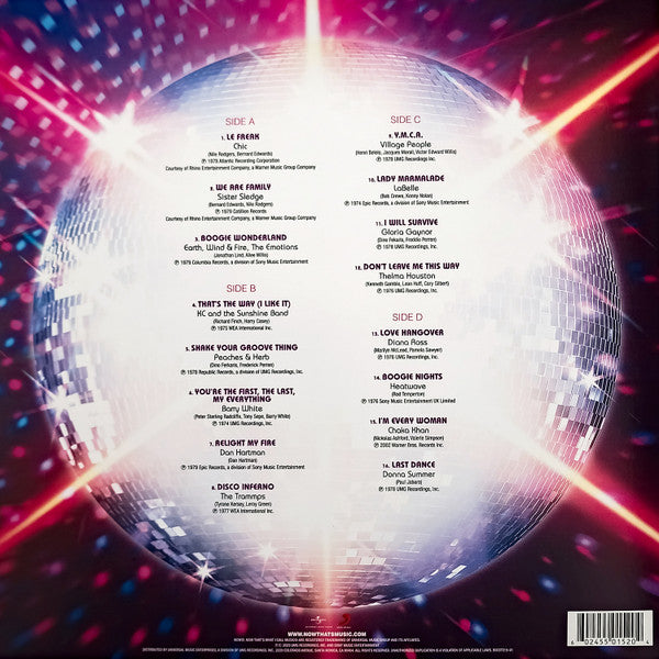 Now That’s What I Call Music! Disco (Limited 2LP Hot Pink & Sky Blue Vinyl) rear