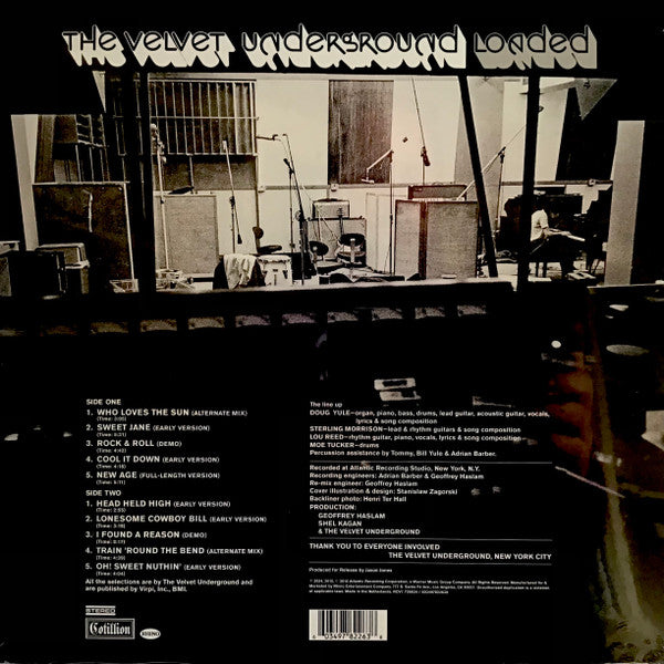 The Velvet Underground – Loaded (LP Alt. Version Clear Vinyl Record) rear
