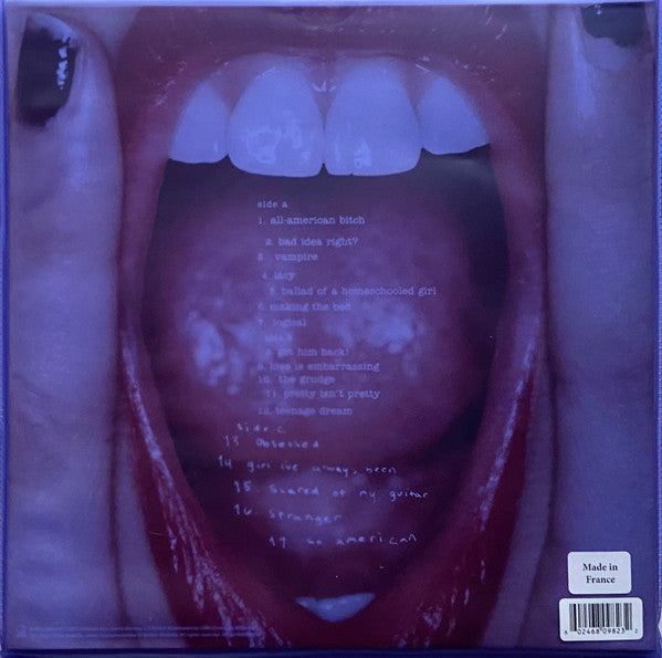 Olivia Rodrigo – GUTS (Spilled) (2LP RSD Exclusive Red & Purple Marbled Vinyl, Deluxe Edition) rear