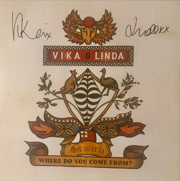 Vika & Linda – Where Do You Come From? (Red Vinyl LP) signed cover