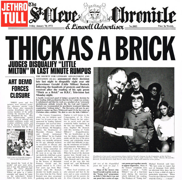 Jethro Tull – Thick As A Brick (180g Vinyl LP) cover