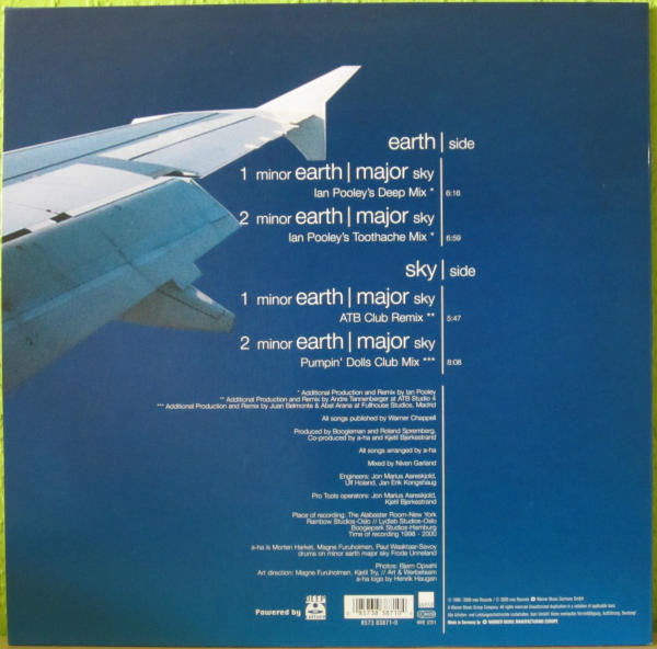 a-ha  - Minor Earth | Major Sky (12") Vinyl Record rear