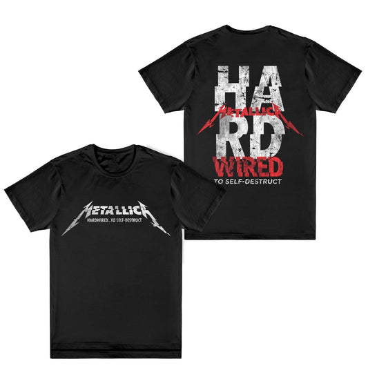 Metallica - Hardwired T-Shirt (Black with Back Print)