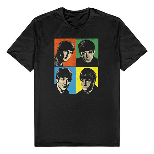 The Beatles - Faces T-Shirt (Black)